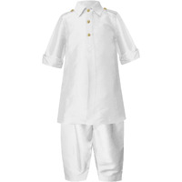 A.T.U.N Boy's Regular Pathani Suit (Bkls Pts_White 5-6 Years)