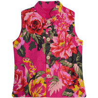 A.T.U.N. (All Things Uber Nice) Boy's Nehru Jacket (Bjac Fla_Magenta-Multi_13-14 Years)
