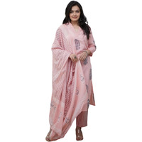 Fabnex Kurta Set For Women | Women Kurti Pant Set (K-162-Peach-M)