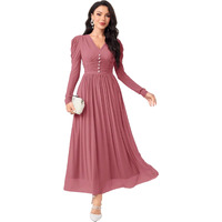 Fabnex Stylish One Piece Long Maxi Dress For Women (K-177-Pink-S)