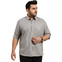Sojanya Plus (Since 1958), Mens Cotton Grey Printed Casual Shirt, Size: 52