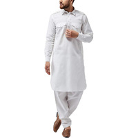 Sojanya (Since 1958 Mens Off-White Cotton Pathani Kurta Salwar Set Size Xxl