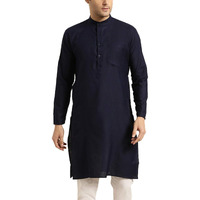 Sojanya (Since 1958 Men's Cotton Navy Blue Only Kurta Size: 38
