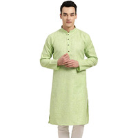 Sojanya (Since 1958 Men's Cotton Blend Checkered Regular Kurta Set (D-Sjr-Lk-Dobychk-255-Green-40_Green(D-Sjr-Lk-Dobychk-255-Green-40)