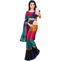 Greciilooks Women Cotton Banarasi Cotton Silk Regular Fit Saree (Multicolour)