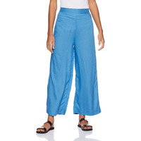 Aurelia Women's Regular Fit Synthetic Palazzo (18Fek60051-03526_S_Blue_Blue_S)