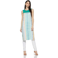 Aurelia Women's Synthetic Kurta (18Fek13653-79150_Green_Xl)