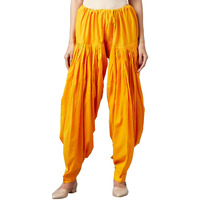 Aurelia Women's Cotton Patiala (Crk60025-00354_Yellow_Fs)