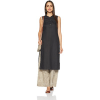 Aurelia Women's Straight Kurta (16Auk12870-02041_Black_Medium)
