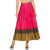 W For Woman Women's Full Skirt (16Au55176-11761_Pink_Ws)