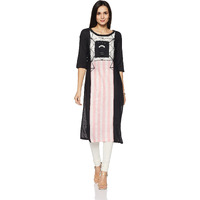 W For Woman Women's Rayon Embroidered Straight Kurta (17Fe16740-59051_White_Small)