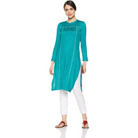 Aurelia Women's Straight Winter Kurta (17Auk13125-02705_Blue_Xs)