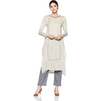 Aurelia Women's Straight Winter Kurta (17Auk13295-02761_Natural_Xl)