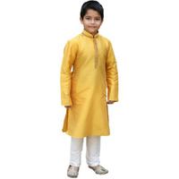 Manyavar Blended Silk Kurta Pajama Set For Kids And Boys(4-5 Years)