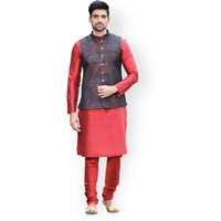 Manyavar Men's Wc00130-307 (Wc00130-307_Maroon_L)