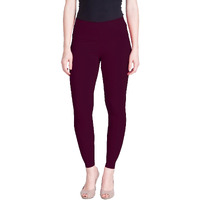 Lyra Women Solid Premium Cotton Ankle Length Leggings | Mid-Waist | Fashionwear