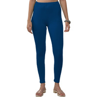 Lyra Women Solid Premium Cotton Ankle Length Leggings | Mid-Waist | Fashionwear