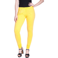 Lyra Women Solid Premium Cotton Churidar Leggings | Mid-Waist | Fashionwear