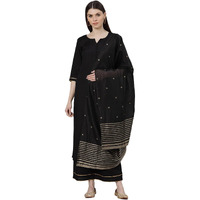Libas Women's Cotton Kurta Sets (6925_Black
