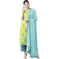 Libas Women's Cotton Kurta Sets (20197_Green