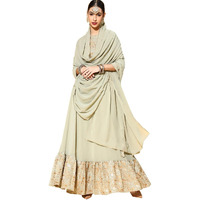 Libas Women's Poly Georgette Lehenga Set (20228O_Sea Green_Xxl)