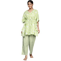 Libas Womens Printed Cotton Kaftan Night Dress For Women