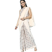 Libas Women's Georgette Saree (35002_Peach)