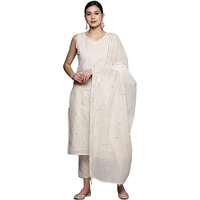 Libas Women's Pure Cotton Kurta Sets (34095O_Off White