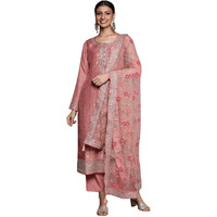 Libas Women's Silk Blend Kurta Sets (33549O_Peach_Xl)