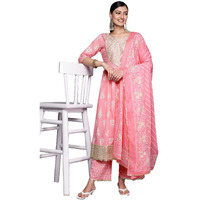 Libas Women's Pure Cotton Kurta Sets (34251_Pink