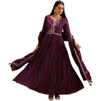 Libas Women's Silk Blend Kurta Sets (38102O_Purple