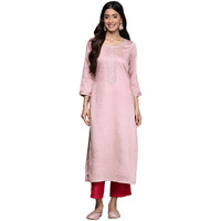 Libas Womens Woven Design Viscose Straight Kurta For Women