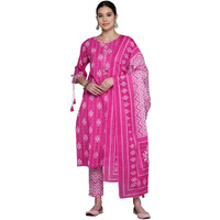 Libas Women's Pure Cotton Kurta Sets (34396_Pink
