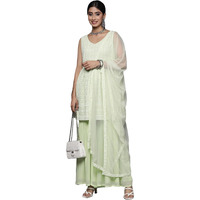 Libas Women's Georgette Kurta Set (34470_Green