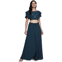 Libas Women's Poly Georgette Lehenga Set (34722_Blue_Xl)