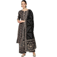 Libas Women's Silk Blend Kurta Sets (34614_Blue
