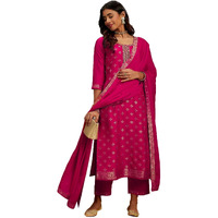 Libas Women's Silk Blend Kurta Sets (48056_Pink