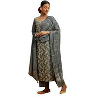 Libas Women's Silk Blend Kurta Sets (48095_Grey