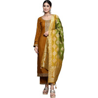 Libas Women's Velvet Kurta Set (48121_Mustard
