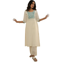 Libas Womens Yoke Design Cotton Straight Kurta For Women