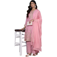 Libas Women's Georgette Kurta Sets (48390_Pink
