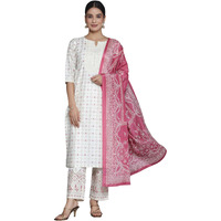 Libas Women's Silk Blend Kurta Set (35337_Off White