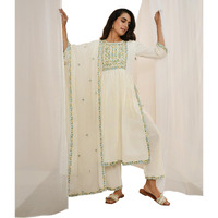 Libas Women's Cotton Kurta Sets (35222_Off White_L)