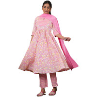 Libas Women's Cotton Kurta Sets (35242_Pink