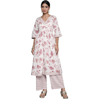 Libas Women's Cotton Kurta Sets (35415_Off White