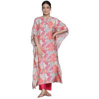 Libas Women's Silk Blend Printed Co-Ords (35541_Coral