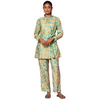Libas Womens Printed Silk Blend Co-Ord Set For Women