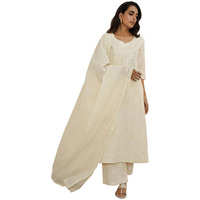 Libas Women's Cotton Kurta Set (27217_Off White