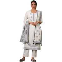 Libas Women's Cotton Kurta Set (27222_Off White