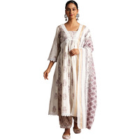 Libas Women's Cotton Kurta Set (35557_White_3Xl)